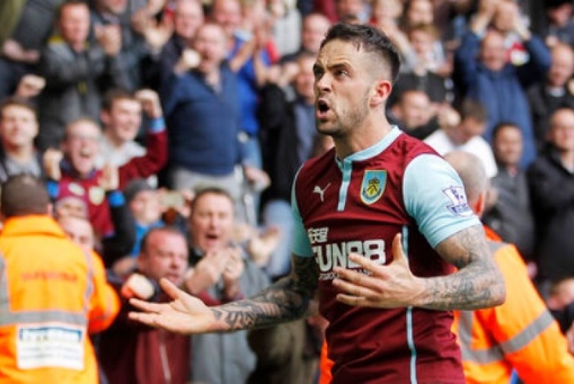 Danny Ings saat merayakan golnya ke gawang Hull City