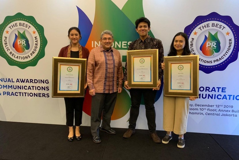 Danone di Indonesia melalui AQUA dan Sarihusada kembali meraih tiga penghargaan Public Relations Program of The Year 2019.