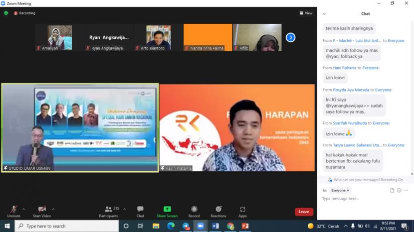 Danone Indonesia melalui PT Sarihusada Generasi Mahardhika (Sarihusada) bersama Kampus Bisnis Umar Usman menggelar acara webinar kewirausahaan, spesial bertepatan dengan Hari UMKM Nasional 2021, webinar pada Kamis, (12/8) diikuti oleh ratusan peserta dari berbagai wilayah di Indonesia. 