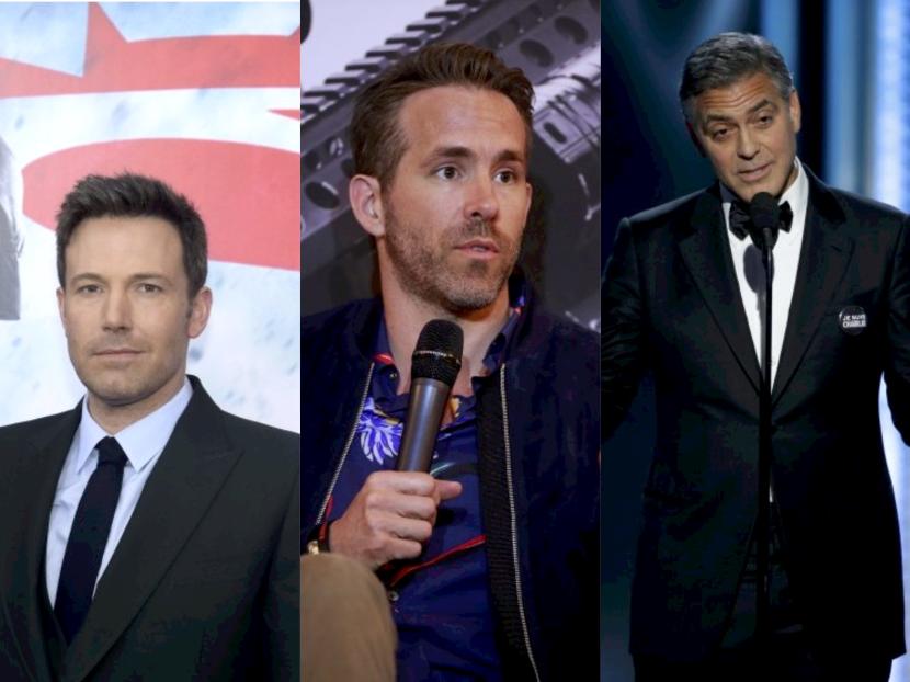 Dari kiri ke kanan: Ben Affleck, Ryan Reynolds, dan George Clooney. Beberapa aktor mengkritik film superhero yang dibintanginya.