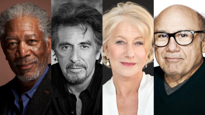 (Dari kiri ke kanan): Morgan Freeman, Al Pacino, Helen Mirren, Danny DeVito