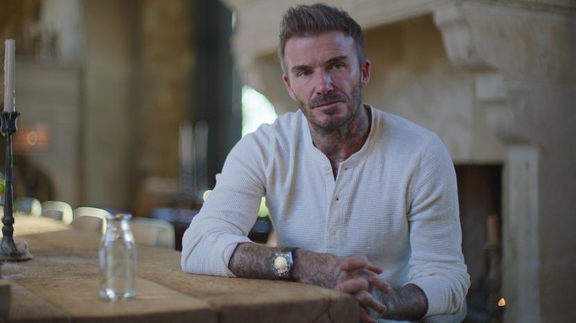 David Becham saat tampil di serial Beckham yang tayang di Netflix.