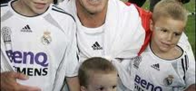 David Beckham bersama tiga putranya