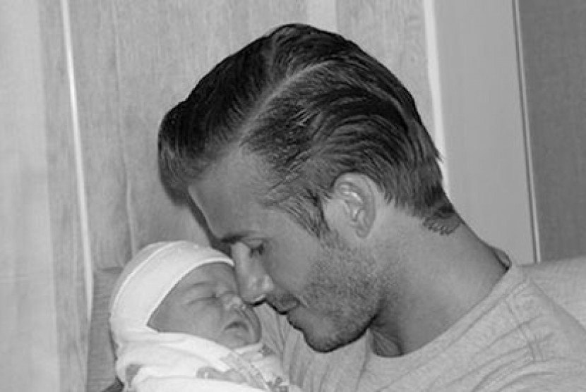 David Beckham dan putri bungsunya, Harper.