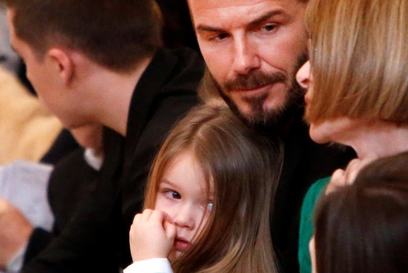 David Beckham dan putrinya, Harper.