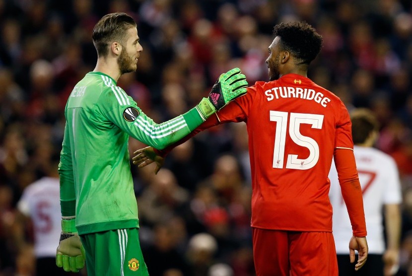 David De Dea (Man United) dan Daniel Sturridge (Liverpool)