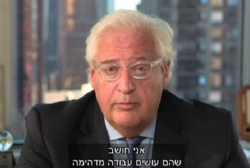 Duta Besar AS untuk Israel David Friedman ini mendapat kutukan warga Palestina atas pembelaannya terhadap permukiman ilegal.