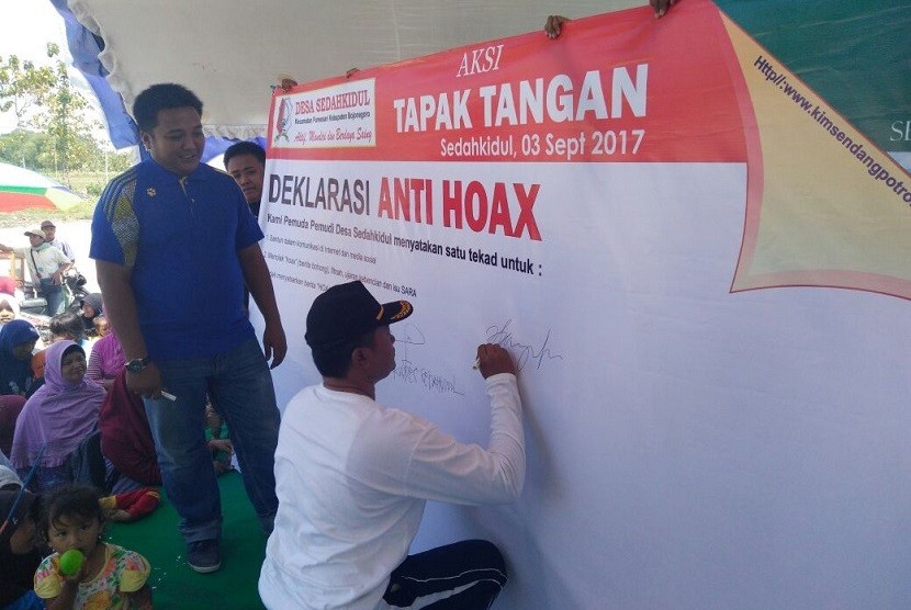 Deklarasi Anti-Hoax warga desa sedahkidul