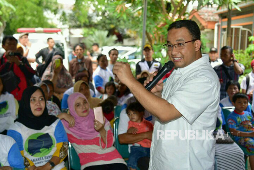 Deklarasi Relawan Muhammadiyah (MU) dukung paslon cagub-cawagub DKI Anies Baswedan dan Sandiaga Uno di Gedung Joeang 45 Jakarta Pusat (21/3). 