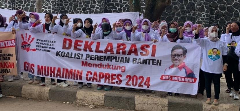 Deklarsi mendukung Muhaimin Iskandar dalam Pilpres 2024 oleh Koaliasi Perempuan Banten, Ahad (30/2/2022).