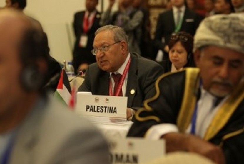 Delegasi Palestina yang hadir dalam Konferensi Parlemen Asia Afrika (KPAA), Abdullah.