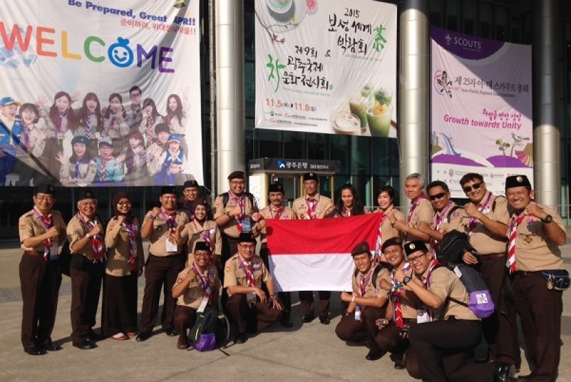 Delegasi pramuka Indonesia di Gwangju