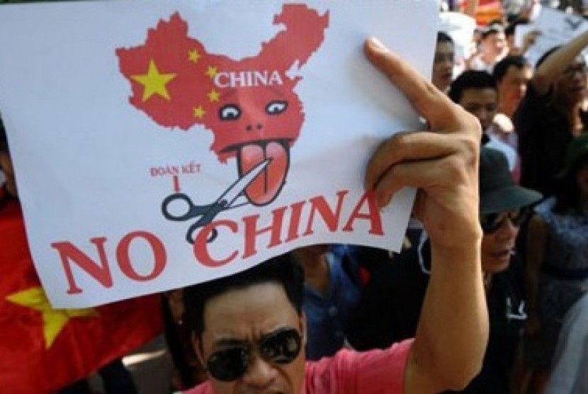 Demo anti-Cina di Vietnam (ilustrasi)