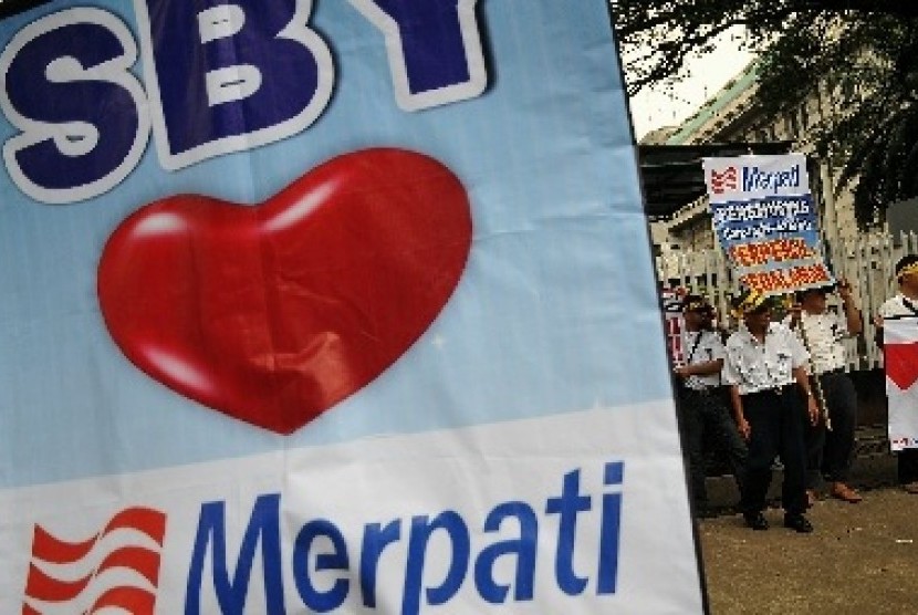 Demo buruh Merpati (ilustrasi)