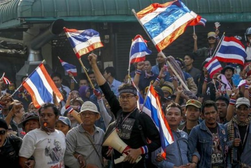 Demonstran antipemerintah Thailand