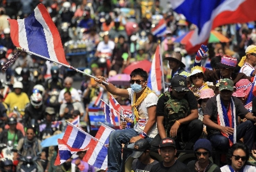 Demonstran Thailand (Ilustrasi)
