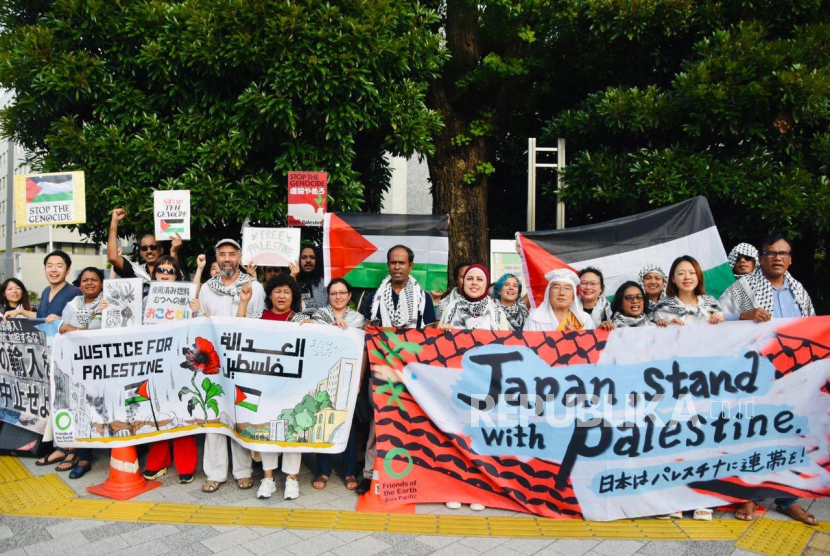 Demonstrasi bela Palestina di Jepang