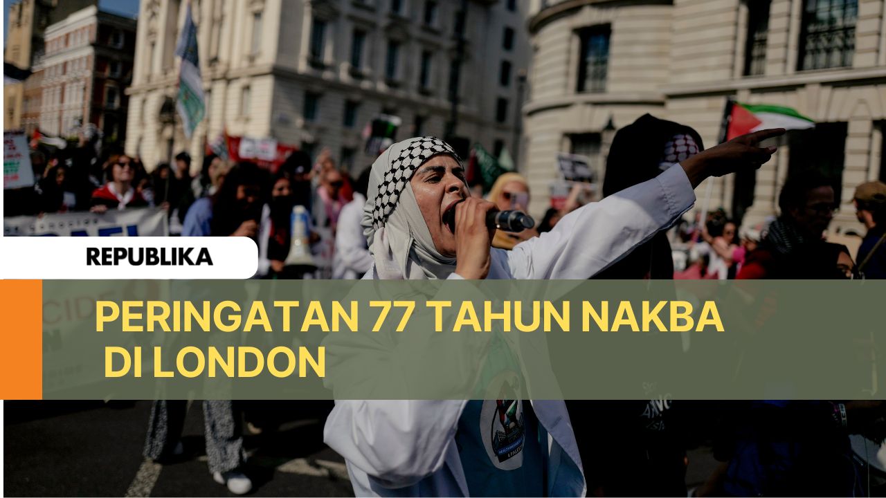 Demonstrasi bela Palestina di London
