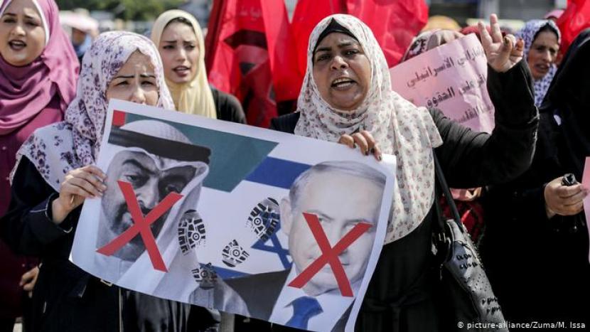 demonstrasi hubungan Arab - Israel.