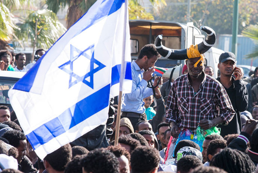 demonstrasi imigran afrika di Israel