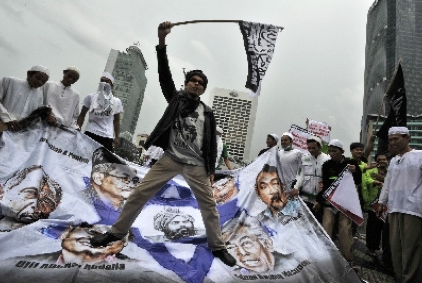 Demonstrasi menolak paham liberal dan aliran sesat di Jakarta beberapa waktu lalu (Ilustrasi)