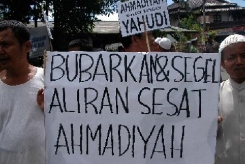 Demonstrasi pembubaran Ahmadiyah (ilustrasi)