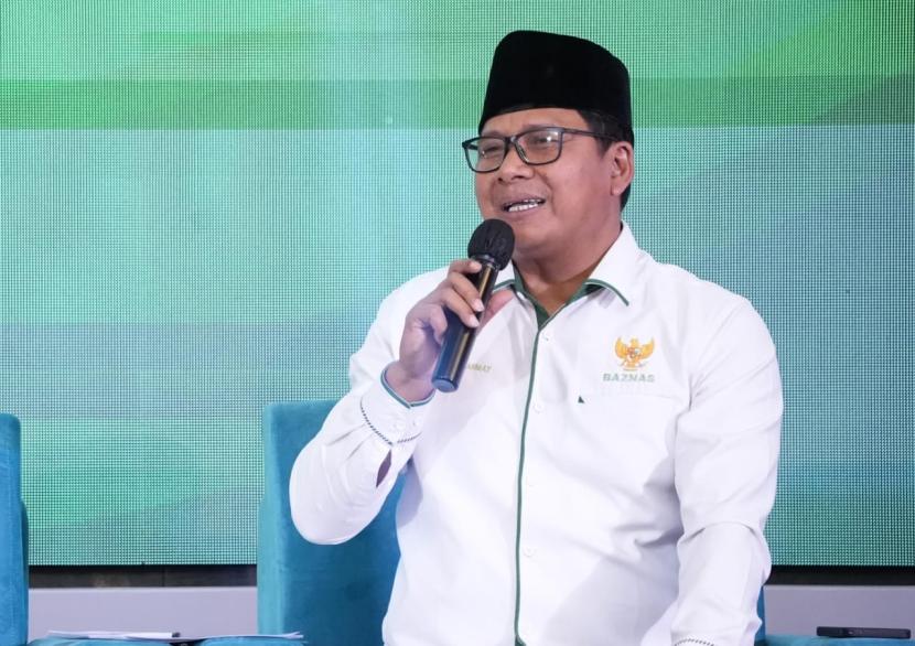 Deputi II BAZNAS RI Dr Imdadun Rahmat di acara Rakornas BAZNAS 2024 di Kalimantan Timur.