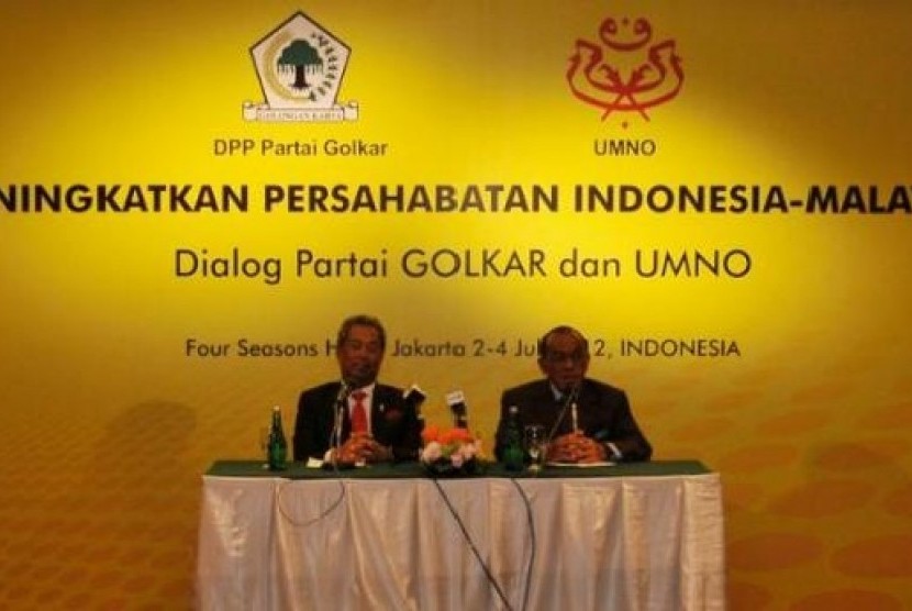 Deputi Presiden UMNO Tan Sri Dato' Muhyidin bin Haji Mohd Yassin bertemu Ketua Umum Partai Golkar Aburizal Bakrie di Jakarta