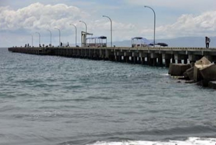 Dermaga kapal pesiar Tanah Ampo yang ditargetkan dapat memajukan pariwisata di Bali timur. 
