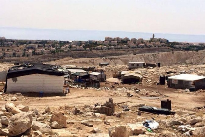 Desa Jabal al-Baba di Tepi Barat, Palestina yang terancam diusir paksa Israel.