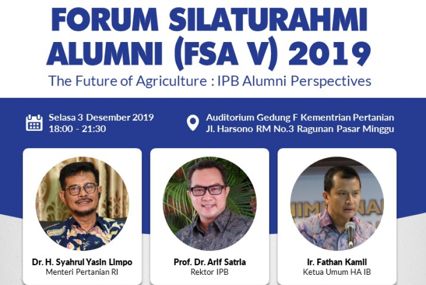 Dewan Pimpinan Pusat HA-IPB akan menggelar Forum Silaturahmi Alumni (FSA) ke lima kalinya.