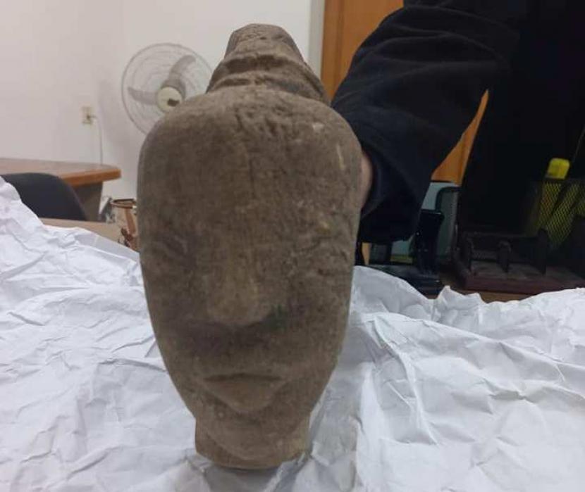 Patung Dewi Kanan yang ditemukan di Gaza Palestina berasal dari batu kapur 