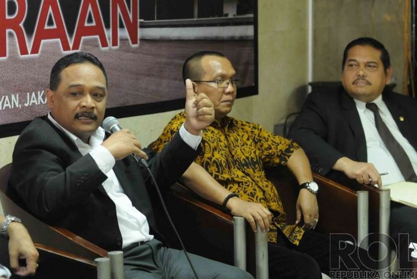  Dialog Kenegaraan DPD RI yang bertemakan Arah Politik Keparlemenan Hendak Kemana, yang berlangsung di gedung DPD RI Komplek Parlemen Senayan, Jakarta, Rabu (3/12). (Republika/Agung Supriyanto)