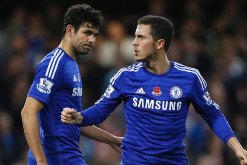 Diego Costa dan Eden Hazard.