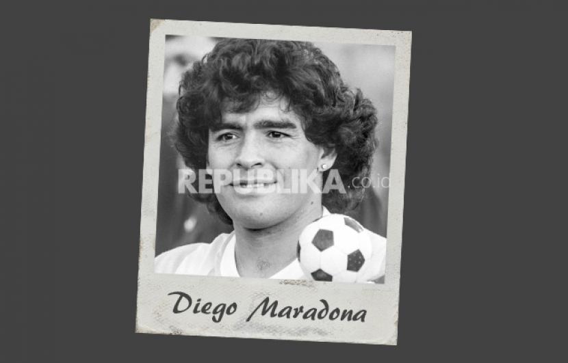 Diego Maradona, pemain legendaris Napoli yang  meninggal pada 25 November 2020.