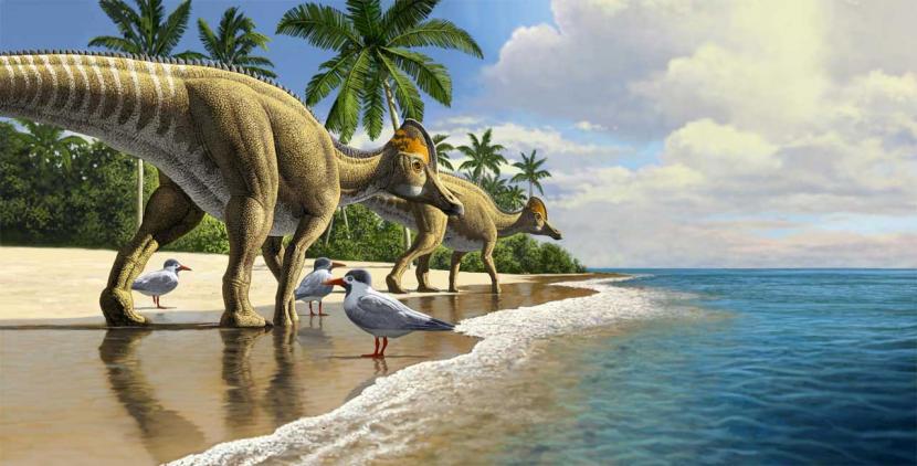 Dinosaurus mini, berparuh bebek ditemukan di Afrika.