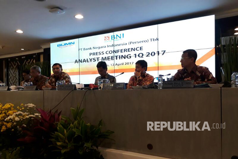 Direksi Bank Negara Indonesia (BNI) menyampaikan kinerja perseroan pada kuartal 1 2017. Tercatat laba perseroan tumbuh sebesar 8,5 persen year on year (yoy) menjadi Rp 3,23 triliun. 