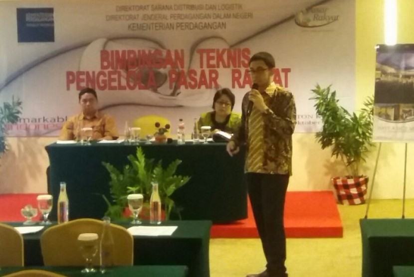 Direktorat Jenderal Perdagangan Dalam Negeri, Kementerian Perdagangan menggelar Bimbingan Teknis Pengelola Pasar Rakyat seluruh Indonesia di Kuta, 4 Oktober 2017.