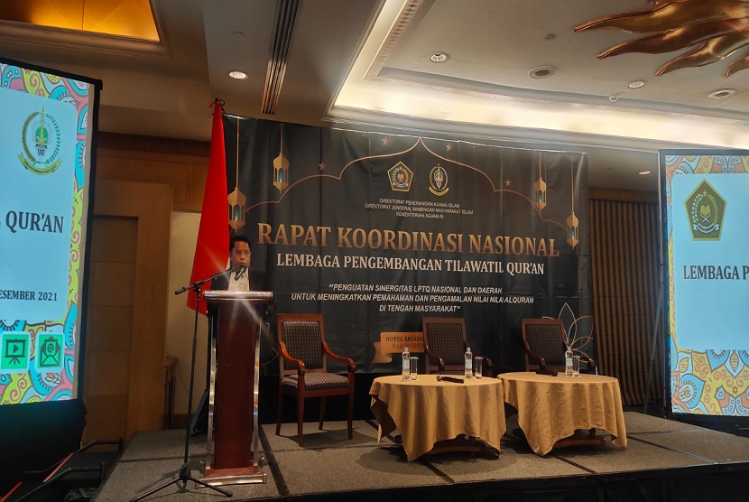 Direktur Jenderal Bimas Islam Kemenag, Kamaruddin Amin menyampaikan sejumlah inovasi program dalam rangkaian Musabaqah Tilawatil Qur