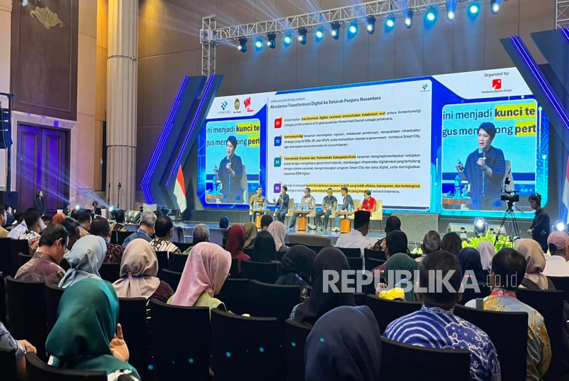 Direktur Jenderal Teknologi Pemerintahan Digital (Dirjen Teknodigi), Mirra Tayyiba dalam Forum Smart City Nasional di Yogyakarta, Rabu (27/8/2025). 