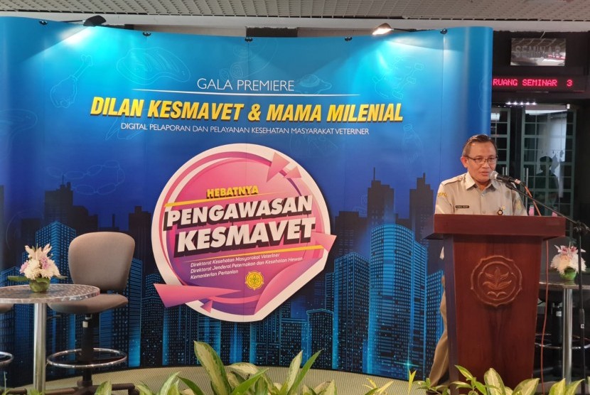 Direktur Kesehatan Masyarakat Veteriner Syamsul Ma'arif meluncurkan aplikasi DILAN KESMAVET.