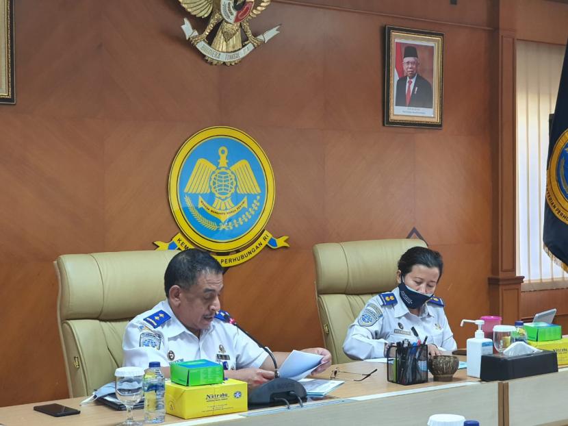 Direktur KPLP Ahmad resmi menutup status darurat penanggulangan tumpahan minyak pada anjungan lepas pantai YYA-1 Pertamina Hulu Energi Offshore North West Java (PHE ONWJ).