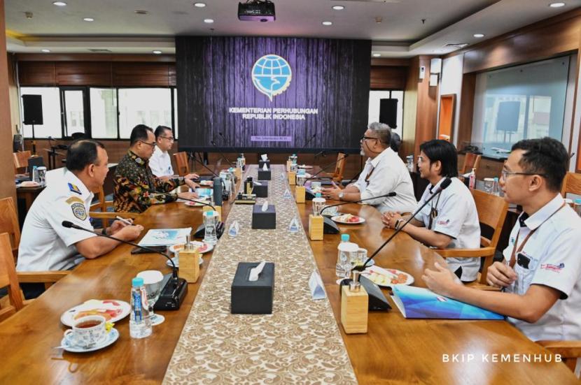 Uudiensi yang dilakukan PT Djakarta Lloyd Persero dengan Menteri Perhubungan Budi Karya Sumadi di The Manohara Hotel Yogyakarta, Jumat (8/9/2023).