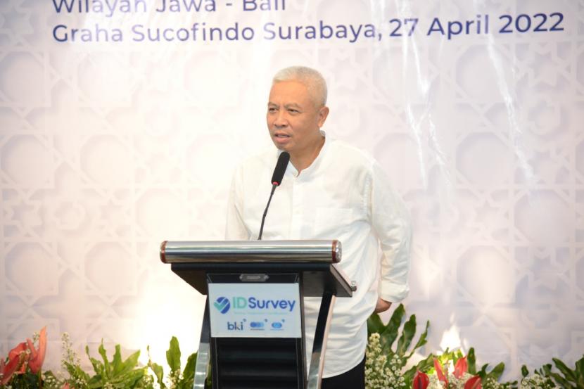 Direktur Operasi PT Biro Klasifikasi Indonesia (Persero) Mohamad Cholil melakukan sambutan dalam acara Silaturahmi Ramadan Surabaya pada Rabu (27/04) di Graha Sucofindo Surabaya.