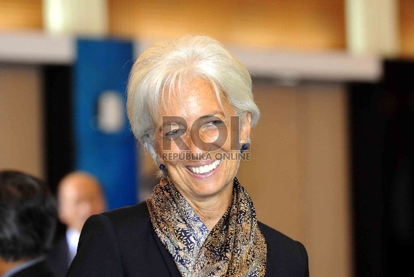 Direktur Pelaksana Dana Moneter Internasional (IMF) Christine Lagarde saat konferensi internasional bertajuk Future of Asia's Finance: Financing For Development 2015 di Jakarta beberapa waktu lalu.