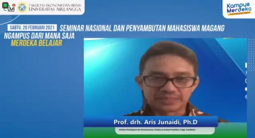 Direktur Pembelajaran dan Kemahasiswaan (Belmawa) Direktorat Jenderal Pendidikan Tinggi Kemdikbud RI, Prof Aris Junaidi