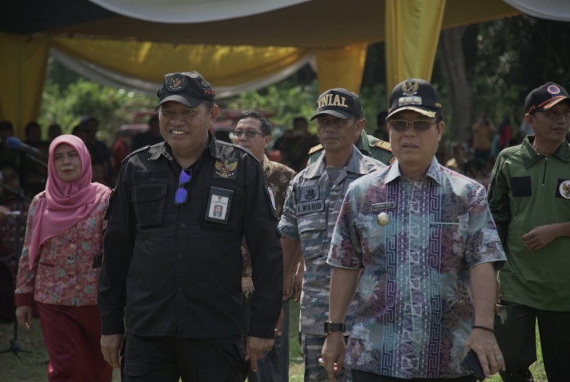 Direktur Penanganan Daerah Rawan Bencana Ditjen PDTu Kemendes PDTT Hasman Maani saat membuka pelatihan  indentifikasi kebutuhan pasca bencana Kabupaten Seluma, Bengkulu.