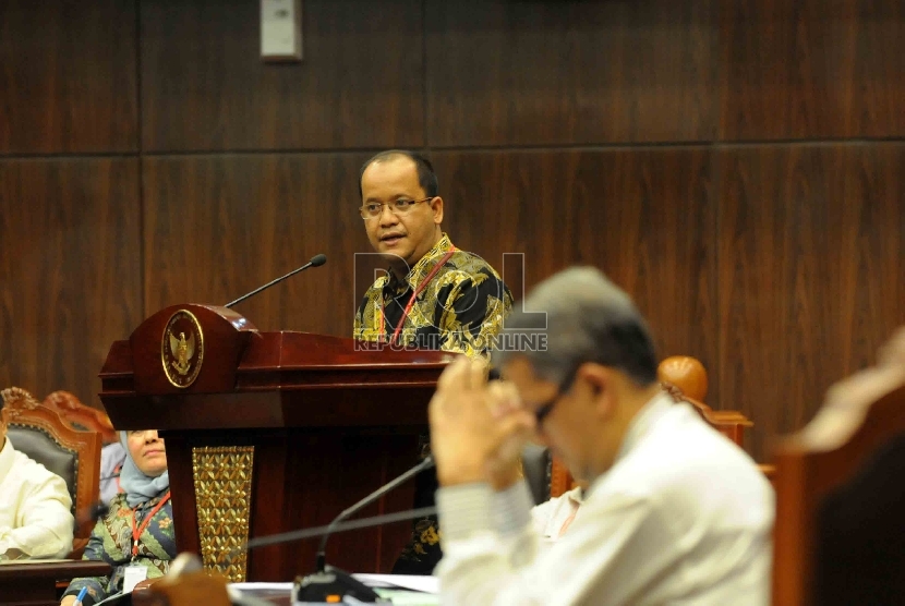 Direktur Pengelolaan Dana Haji Ramadhan Harisman (podium) (Ilustrasi)