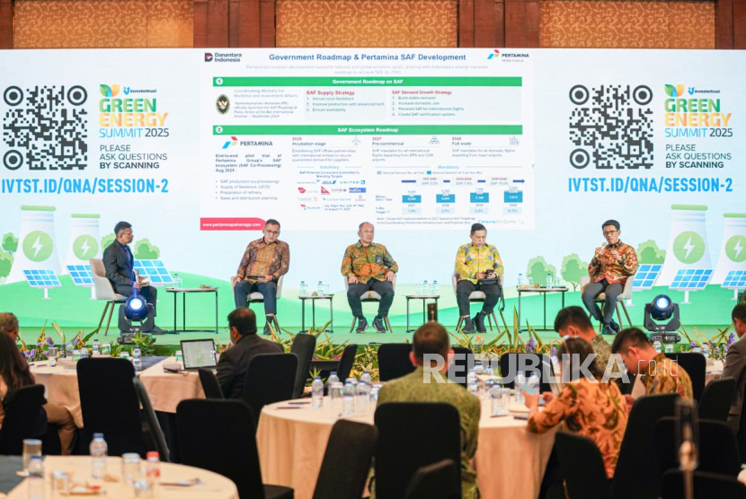 Direktur Perencanaan & Pengembangan Bisnis Pertamina Patra Niaga, Harsono Budi Santoso, dalam gelaran Green Energy Summit 2025 pada Selasa (23/9).
