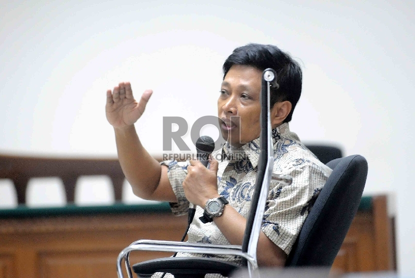 Direktur PT Dutasari Citra Laras, Machfud Suroso kembali menjalani sidang lanjutan di Pengadilan Tindak Pidana Korupsi, Jakarta Selatan, Rabu (18/2).